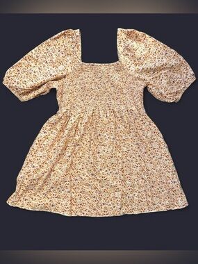 Ava & Viv Cream Floral Midi Dress